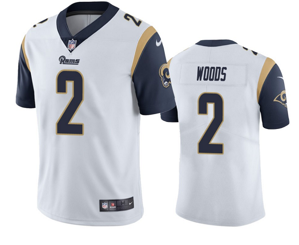 Men's Los Angeles Rams #2 Robert Woods White Vapor Untouchable Limited Stitched Jersey Men's Los Angeles Rams #2 Robert Woods White Vapor Untouchable Limited Stitched Jersey